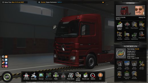 No profile truck data uploaded